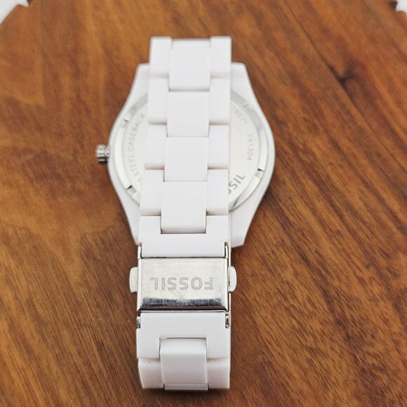 Fossil Women's Stella Multidial Rhinestone Crystal Watch White Glitz ES-1967 - Picture 5 of 7